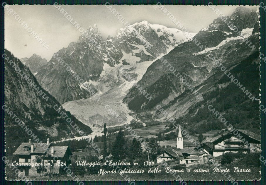 Aosta Courmayeur Entrèves Brenva Catena Monte Bianco Foto FG cartolina KB1687 – fronte