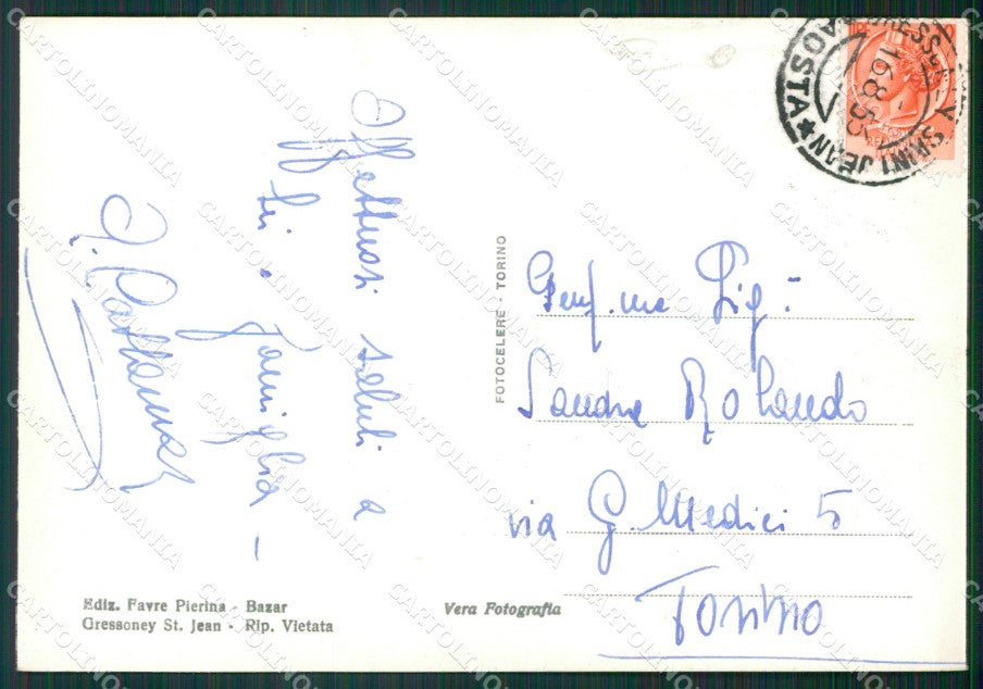 Aosta Gressoney Saint Jean Foto FG cartolina KB1696 – retro