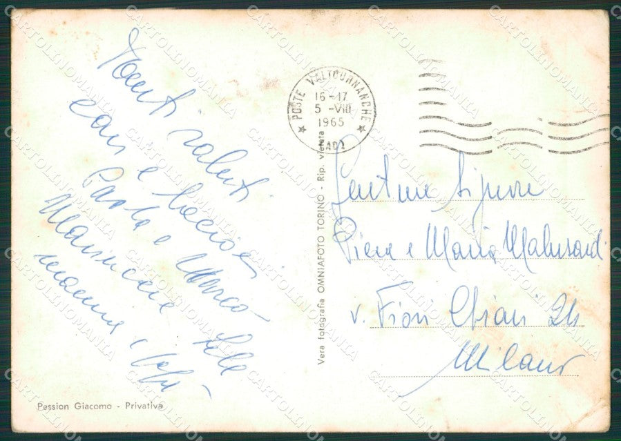 Aosta Valtournanche Cervino PIEGHE Foto FG cartolina KB1699 – retro