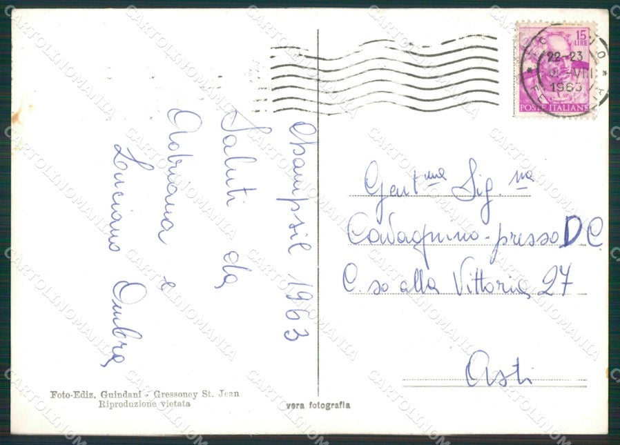 Aosta Gresssoney Foto FG cartolina KB1700 – retro