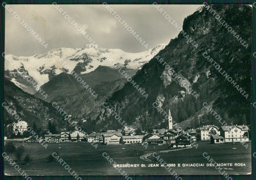 Aosta Gressoney Saint Jean Ghiacciai Monte Rosa ABRASA Foto FG cartolina KB1703 – fronte