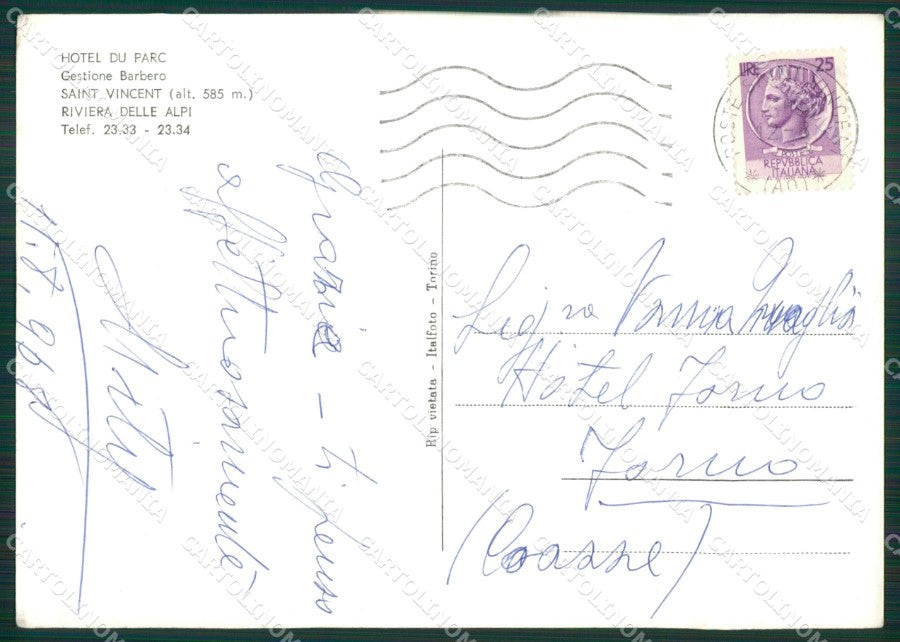 Aosta Saint Vincent Foto FG cartolina KB1708 – retro