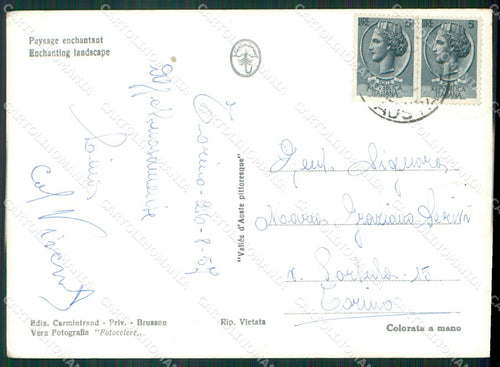 Aosta Brusson Foto FG cartolina KB1712 – retro