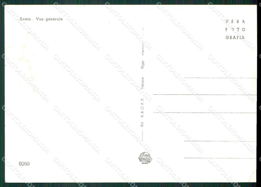 Aosta Città PIEGHINA Foto FG cartolina KB1718 – retro