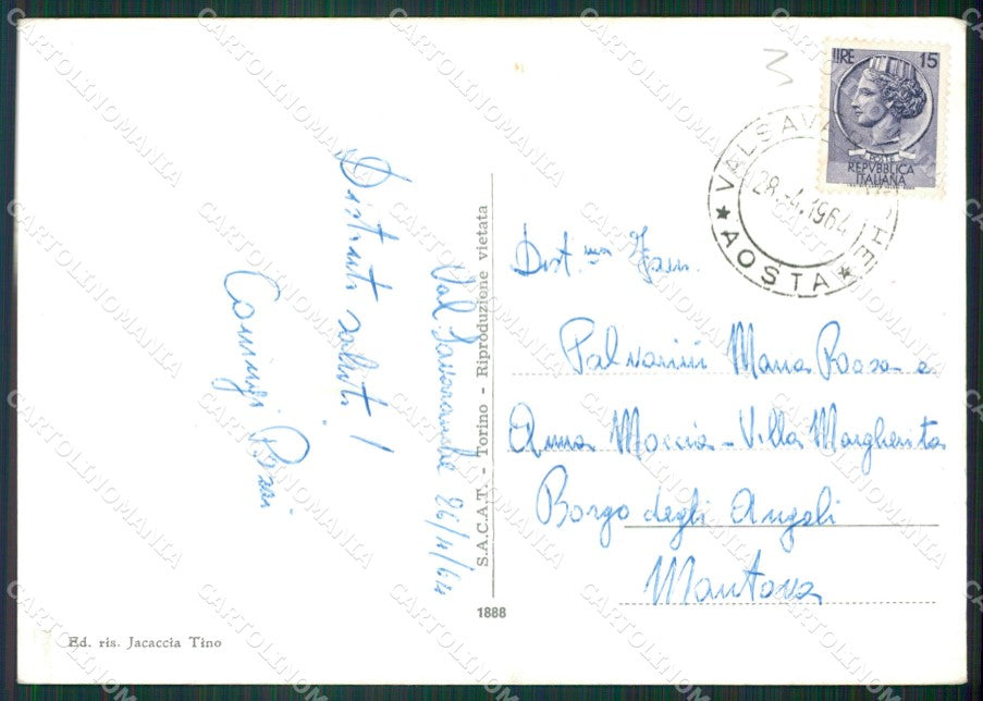 Aosta Rifugi Valle d'Aosta Foto FG cartolina KB1719 – retro