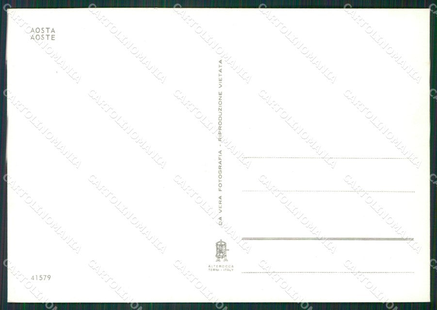 Aosta Città PIEGA FG cartolina KB1720 – retro