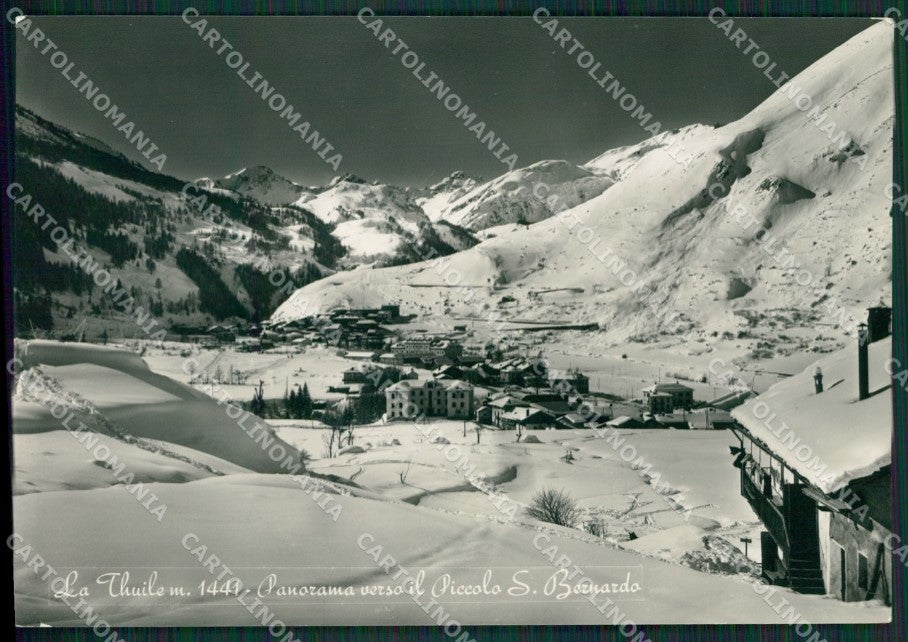 Aosta La Thuile Nevicata Foto FG cartolina KB1723 – fronte