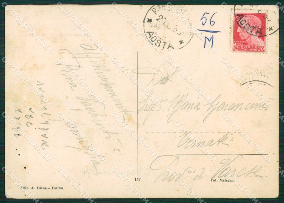 Aosta Courmayeur Santuario Guerison Foto FG cartolina KB1728 – retro