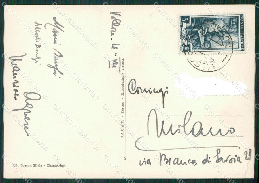 Aosta Ayas Champoluc PIEGHINA Foto FG cartolina KB1737 – retro