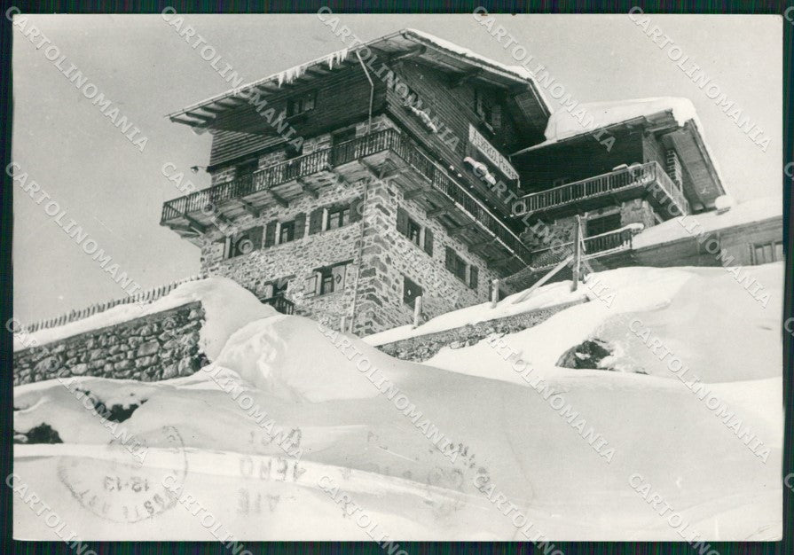 Aosta Valgrisanche Nevicata PIEGHINA Foto FG cartolina KB1742 – fronte