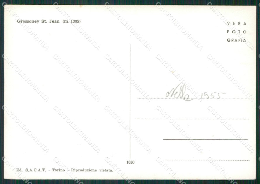 Aosta Gressoney Saint Jean Pascolo Foto FG cartolina KB1743 – retro