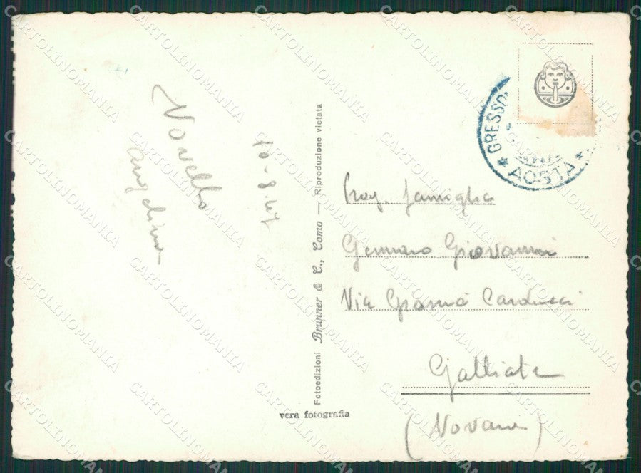 Aosta Gressoney la Trinitè Foto FG cartolina KB1754 – retro