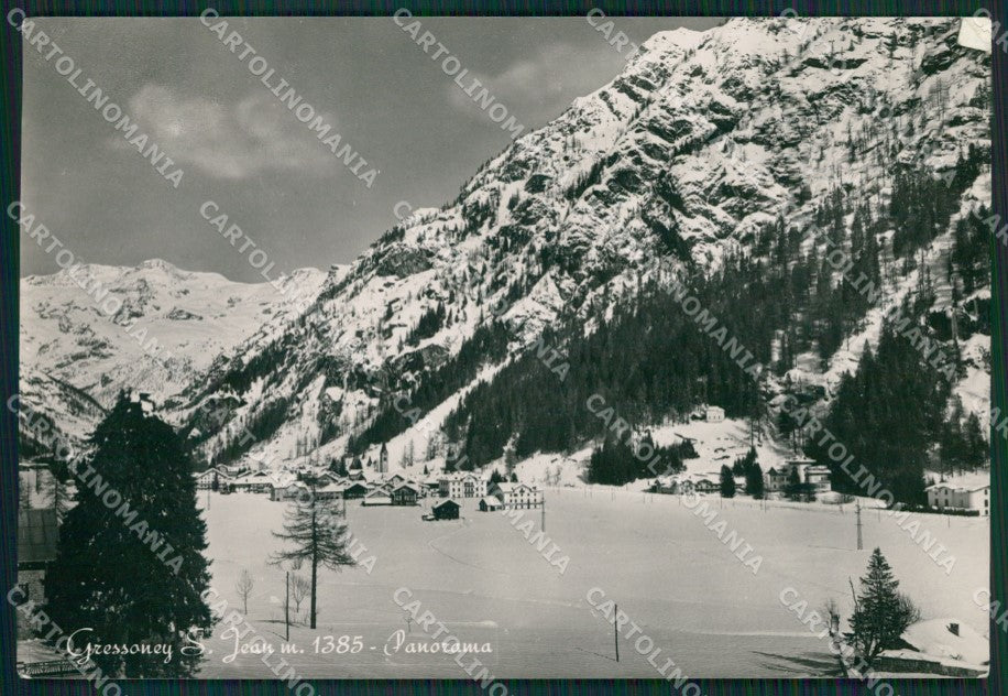Aosta Gressoney Saint Jean Nevicata PIEGHINE Foto FG cartolina KB1755 – fronte