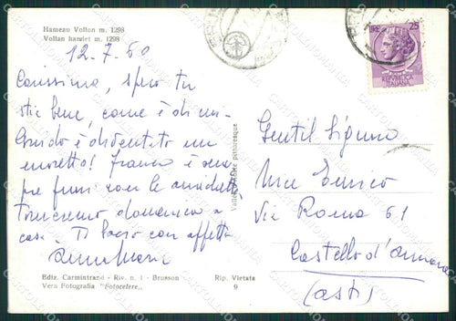 Aosta Brusson Vallon Foto FG cartolina KB1756 – retro