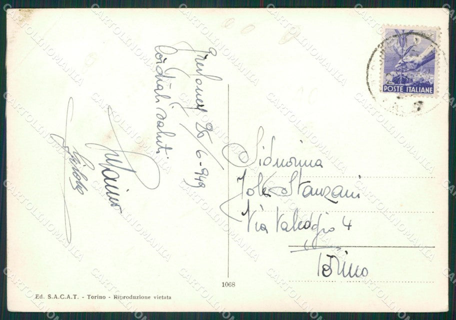Aosta Gressoney la Trinitè Ghiacciai Monte Rosa PIEGA Foto FG cartolina KB1761 – retro
