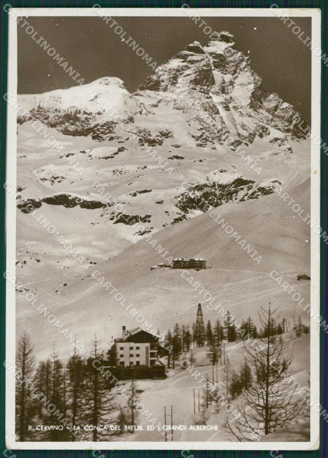 Aosta Conca del Breuil Cervino PIEGHE Foto FG cartolina KB1764 – fronte