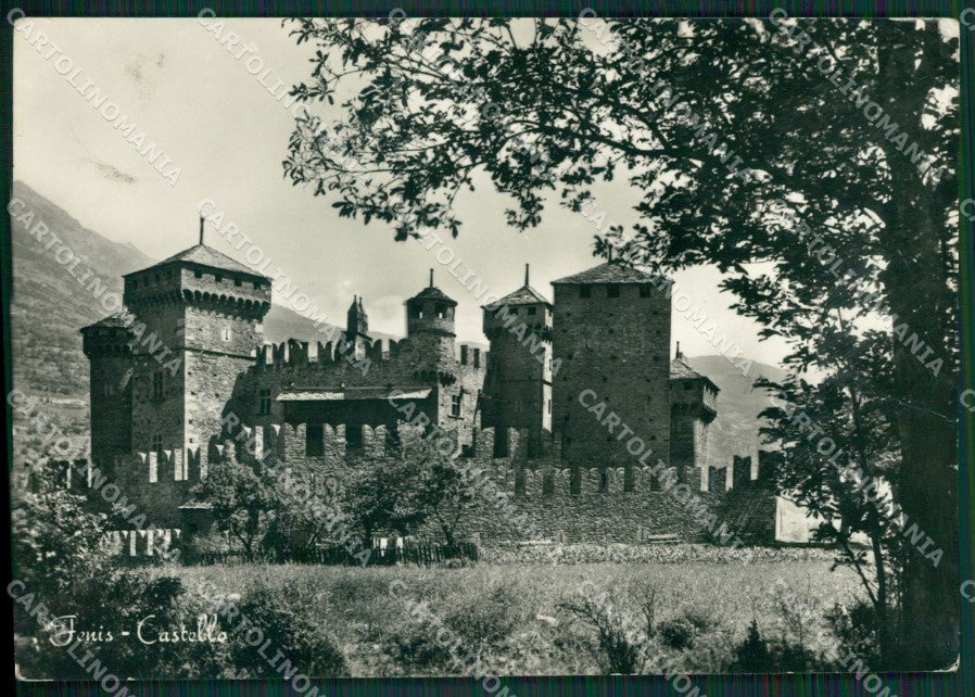 Aosta Fenis Castello di PIEGHE Foto FG cartolina KB1767 – fronte