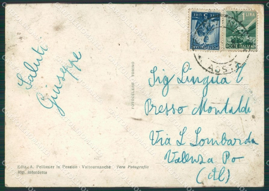 Aosta Valtournanche PIEGHINA Foto FG cartolina KB1770 – retro