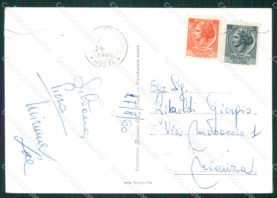 Aosta Valtournenche Cervino PIEGHINA Foto FG cartolina KB1777 – retro