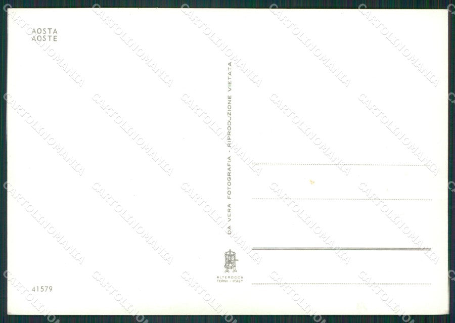 Aosta Città FG cartolina KB1781 – retro