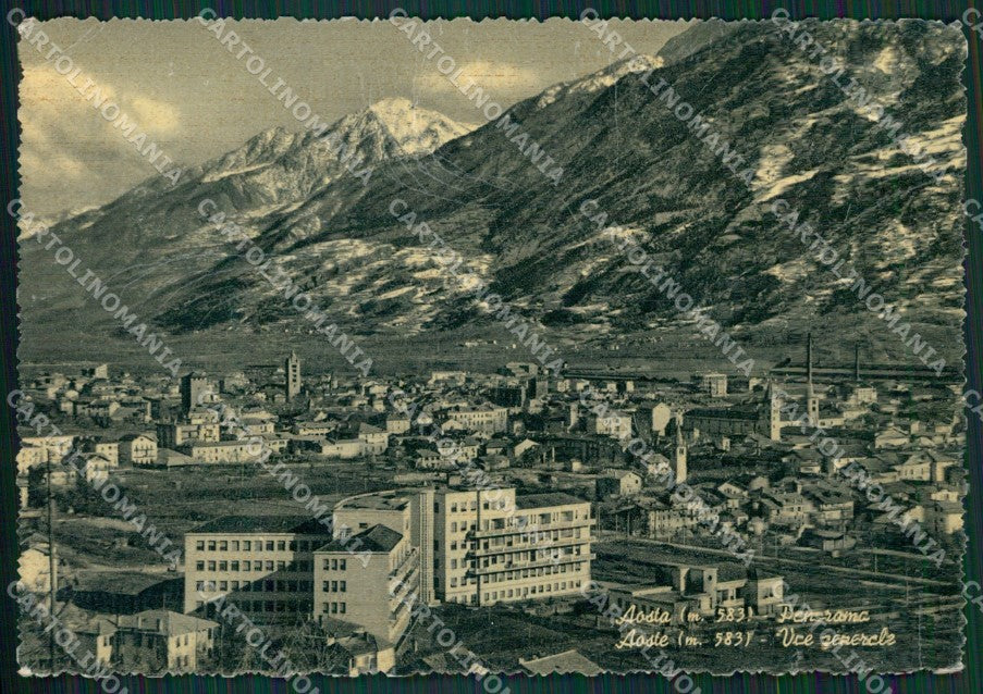 Aosta Città PIEGHINA FG cartolina KB1782 – fronte