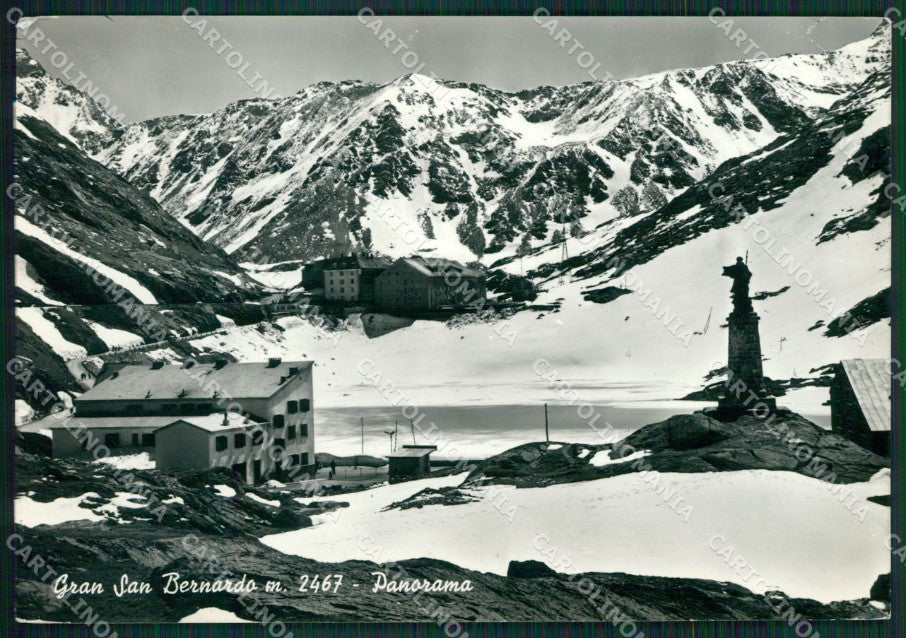 Aosta Gran San Bernardo Nevicata Foto FG cartolina KB1790 – fronte