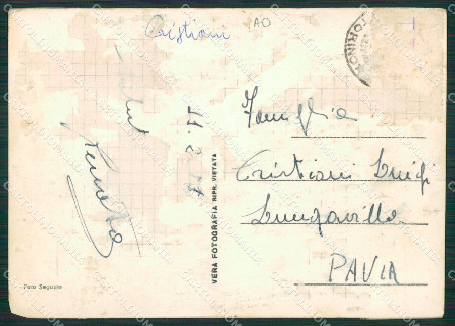 Torino Cesana Torinese Bousson COLLA ABRASA PIEGHINE Foto FG cartolina KB1801 – retro