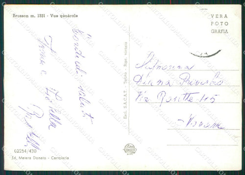 Aosta Brusson PIEGHINA Foto FG cartolina KB1807 – retro