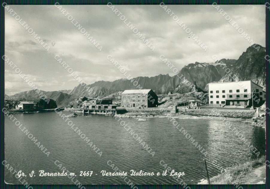 Aosta Gran San Bernardo Lago PIEGHE Foto FG cartolina KB1808 – fronte