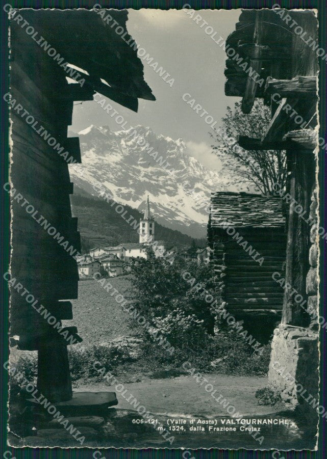 Aosta Valtournanche Cretaz PIEGHE Foto FG cartolina KB1813 – fronte