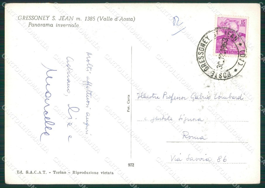 Aosta Gressoney Saint Jean PIEGHE Foto FG cartolina KB1817 – retro