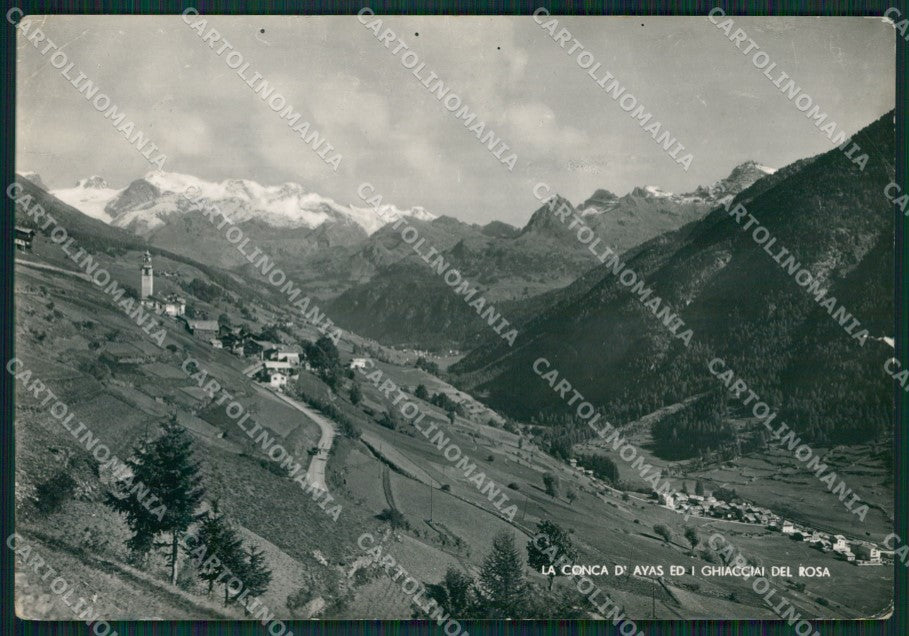 Aosta Ayas Ghiacciai Monte Rosa PIEGHINE Foto FG cartolina KB1830 – fronte