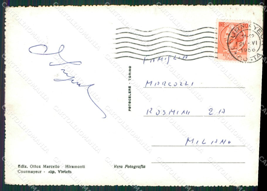 Aosta Courmayeur Foto FG cartolina KB1837 – retro