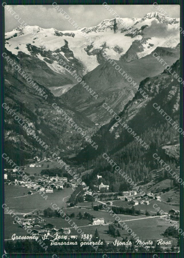 Aosta Gressoney Saint Jean Monte Rosa PIEGA Foto FG cartolina KB1843 – fronte