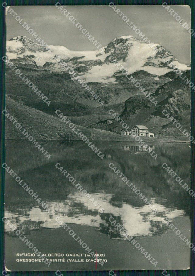Aosta Gressoney la Trinitè Rifugio Gabiet Lago ABRASA Foto FG cartolina KB1845 – fronte
