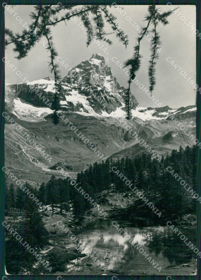 Aosta Valtournenche Cervinia Breuil Cervino Lago Bleu Foto FG cartolina KB1847 – fronte