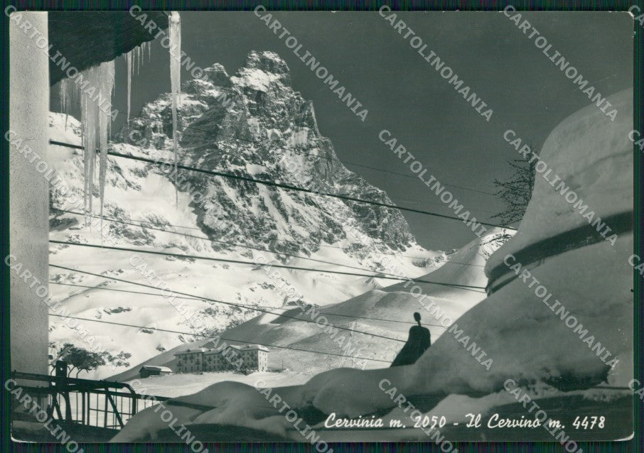 Aosta Valtournenche Cervinia Nevicata Cervino Foto FG cartolina KB1849 – fronte