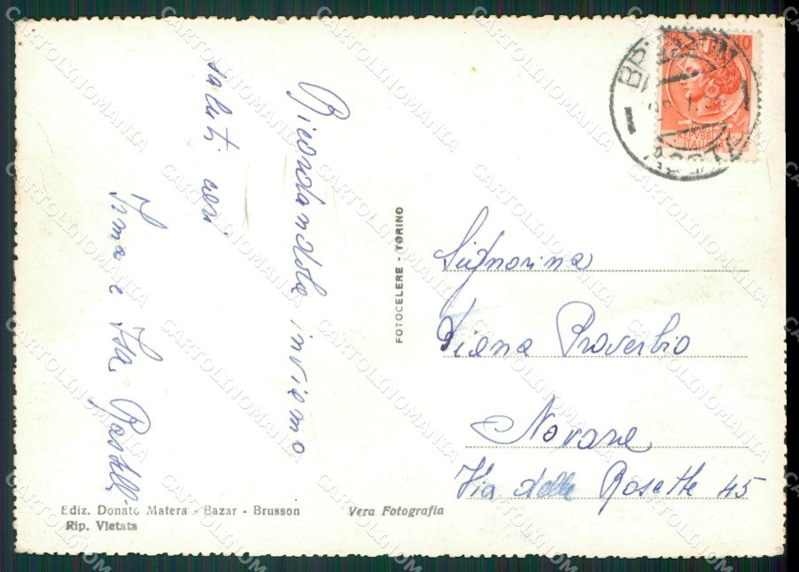 Aosta Brusson Foto FG cartolina KB1851 – retro