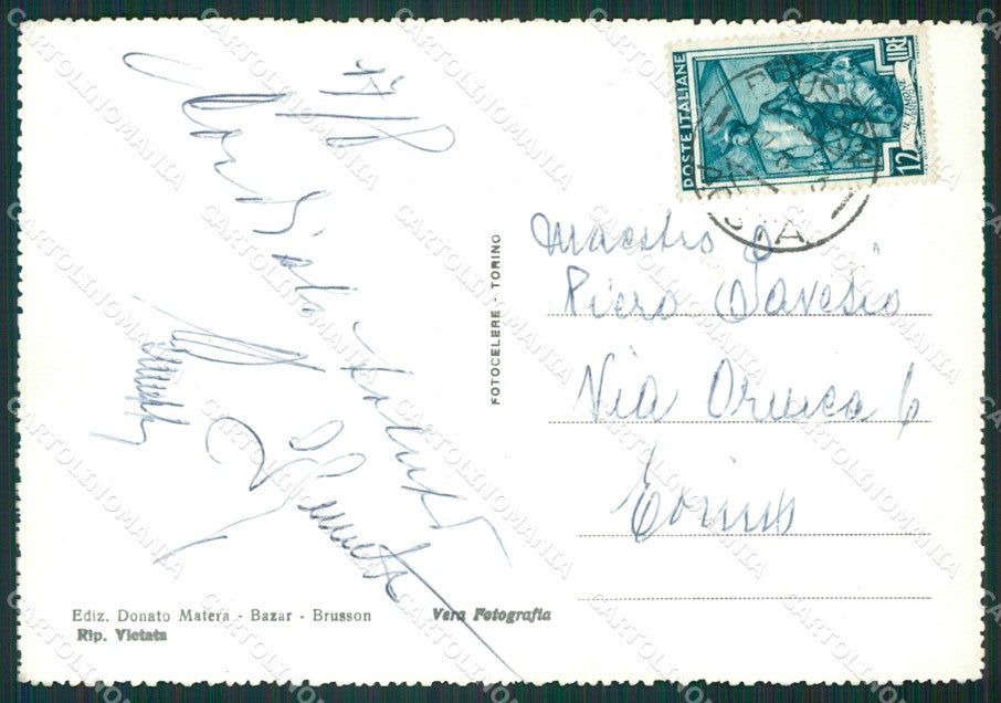 Aosta Brusson Foto FG cartolina KB1852 – retro