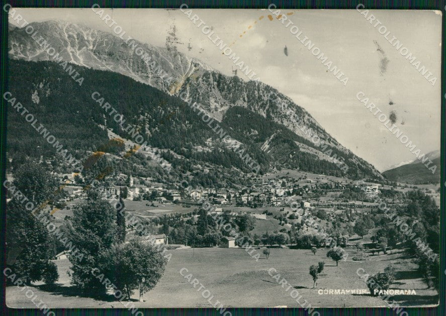 Aosta Courmayeur ABRASA MACCHIE PIEGHE Foto FG cartolina KB1855 – fronte