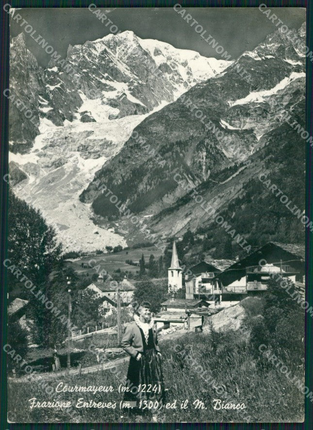Aosta Courmayeur Entrèves Monte Bianco Foto FG cartolina KB1863 – fronte