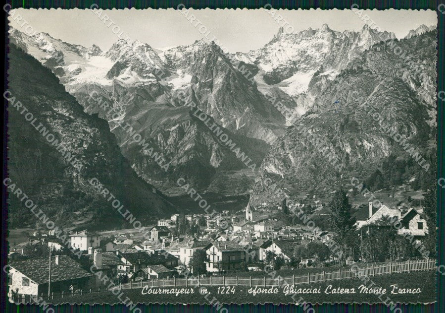 Aosta Courmayeur Ghiacciai Monte Bianco PIEGHINA Foto FG cartolina KB1864 – fronte