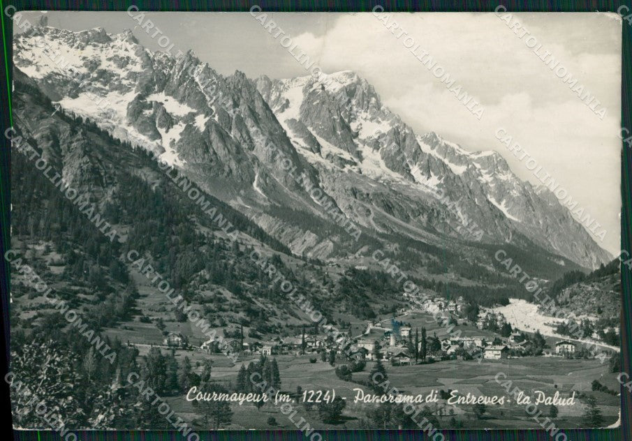 Aosta Courmayeur Entrèves La Palud PIEGA Foto FG cartolina KB1866 – fronte
