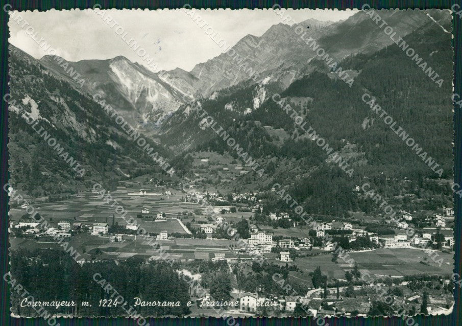 Aosta Courmayeur Villair COLLA PIEGA Foto FG cartolina KB1875 – fronte