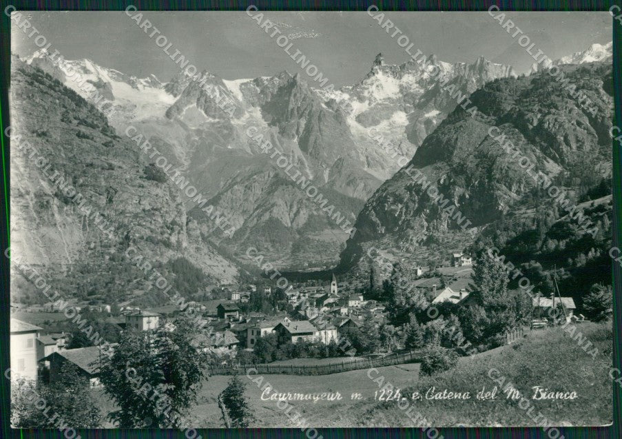Aosta Courmayeur Catena Monte Bianco Foto FG cartolina KB1877 – fronte