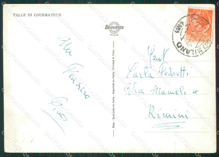 Aosta Courmayeur Foto FG cartolina KB1878 – retro