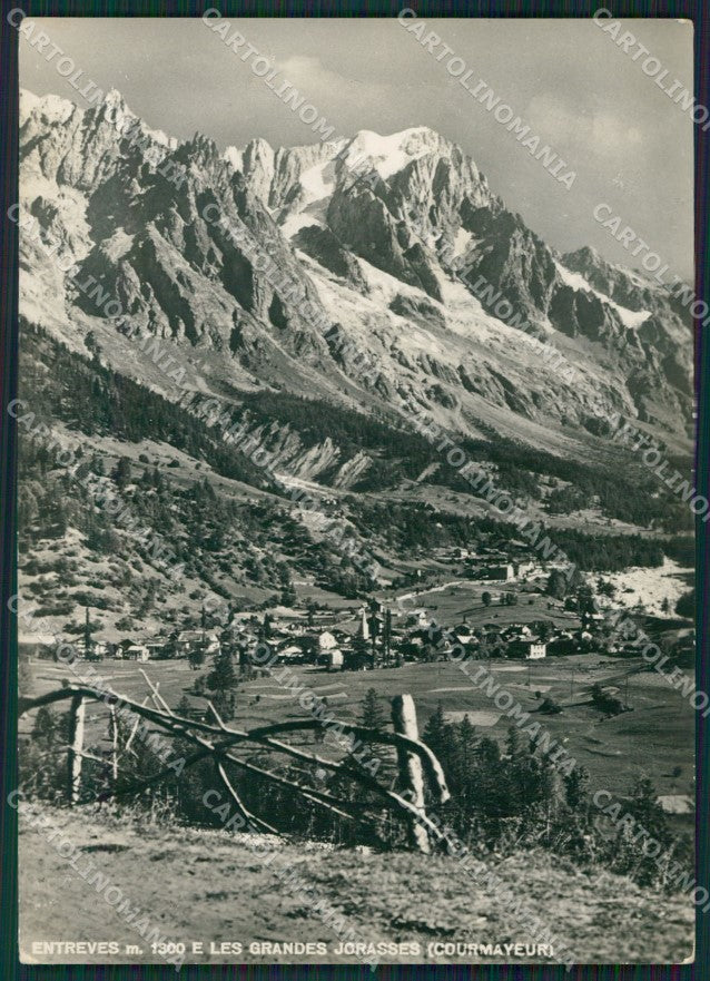 Aosta Courmayeur Entrèves Grandes Jorasses Foto FG cartolina KB1879 – fronte