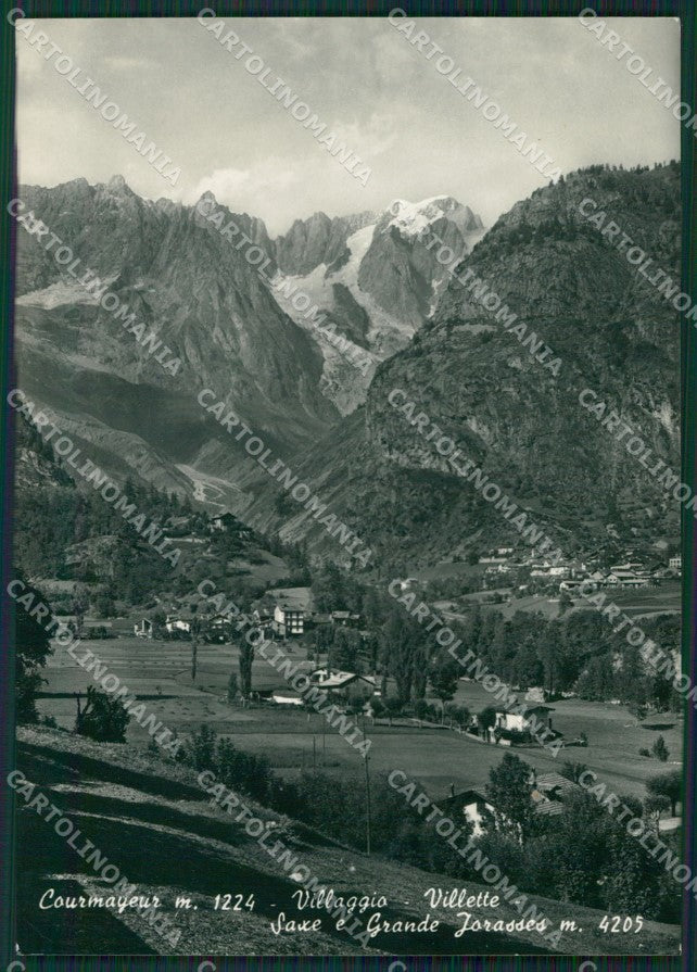 Aosta Courmayeur Villette Grandes Jorasses Foto FG cartolina KB1883 – fronte