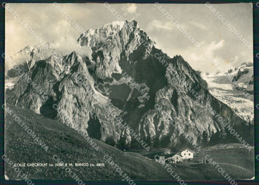 Aosta Courmayeur Checrouit Monte Bianco Foto FG cartolina KB1884 – fronte