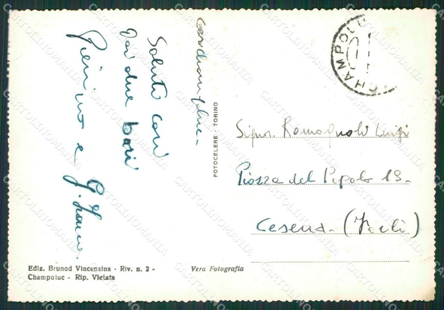 Aosta Ayas Valle di Barmask Foto FG cartolina KB1887 – retro